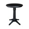 International Concepts 30 in. Round Pedestal Gathering Height Table with 2 Emily Counter Height Stools - 3 Piece Set K46-30RT-27B-S6172-2 - alternate 3